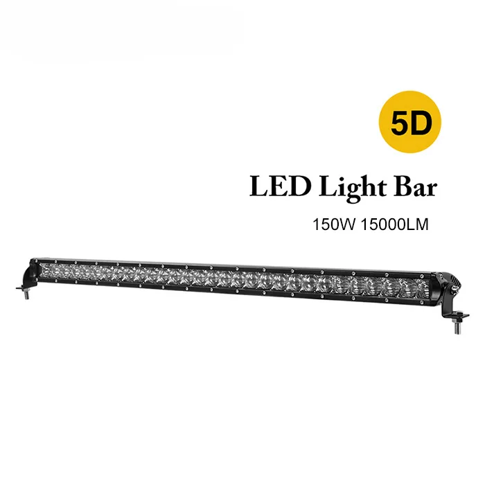 22 26 32 41 51 inch Single Row 5D Offroad Led Light Bar 100W 120W 150W 200W Combo Beam Led Work Light For ATV UAZ 4x4 SUV 4WD - Цвет: 150W lgiht bar