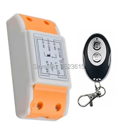 

New AC220V 1CH RF Wireless Mini Switch Relay Receiver + ellipse shape Transmitters for Appliances Gate Garage Door