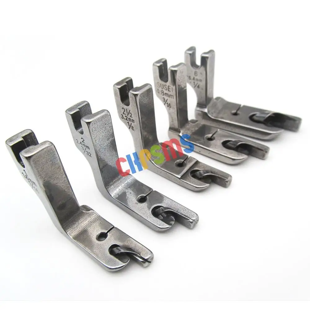 

5 FIXED HIGH SHANK SCROLL HEMMER FEET FOOT SET fit for Juki DDL-5550,DDL- 8300
