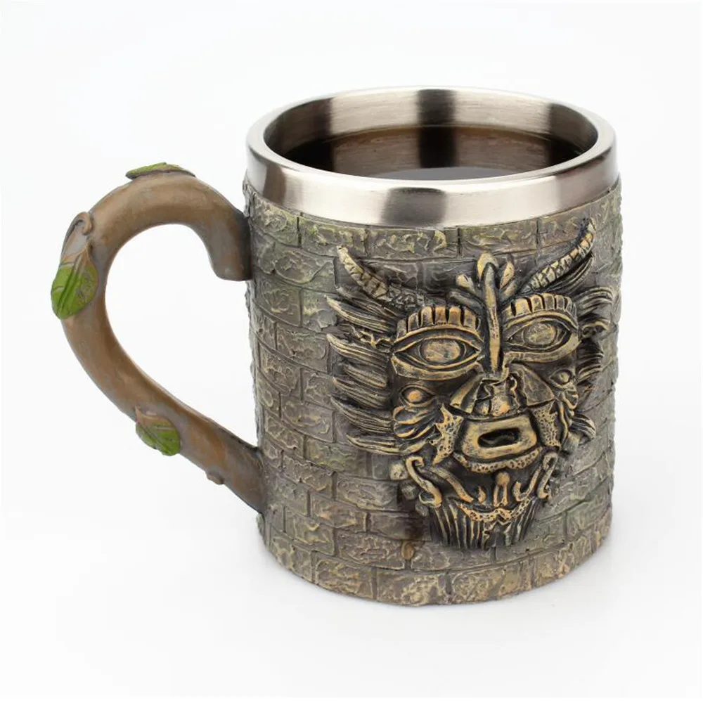 Creative marble pattern stainless steel cup Ancient tribal culture Drinking Water coffee Bar Gift 301-0735 | Дом и сад