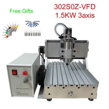 

3axis CNC mini milling machine 3020Z-VFD 1.5KW cnc engraving machine water-cooling spindle