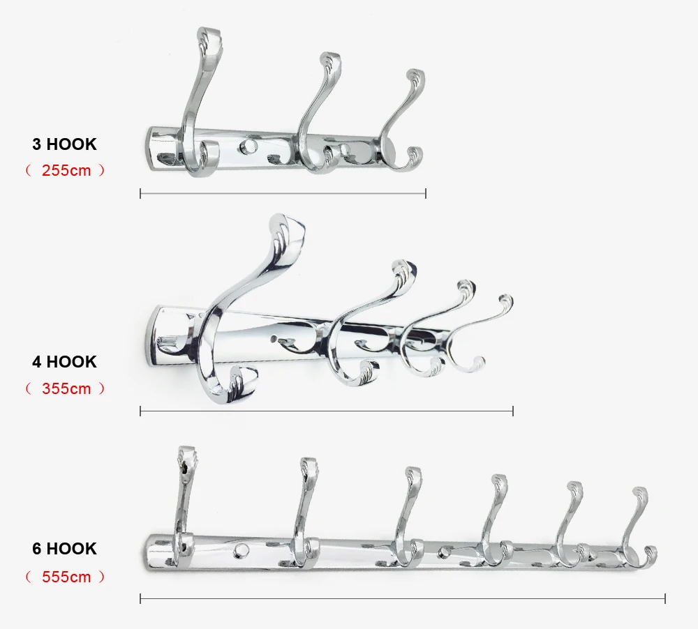 Stainless steel fengtail clothes hook chrome plated coat hangers wall