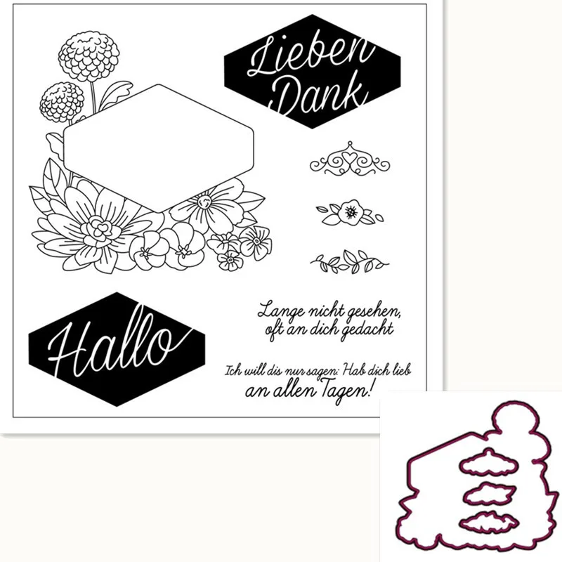 

German flowers Exquisite transparent silicone rubber stamps/handmade Christmas album for children decorative production