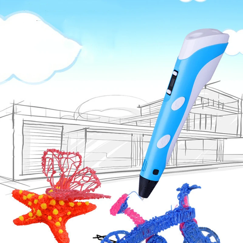 

1.75mm DIY 3D Pen Screen 3D Pen Painting Pen+Filament Creative Toy Gift For Kids Design Drawing 3D Pen
