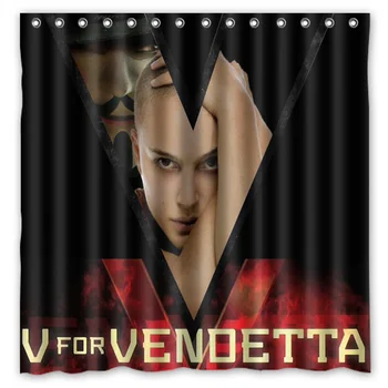 

2016 V for Vendetta Waterproof Polyester Shower Curtain Mildewproof Bath Curtains Cortinas Para Banheiro 180x180CM