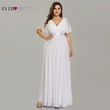 Размера плюс пляжное свадебное платье короткий рукав элегантное длинное шифоновое простое Mariage свадебное платье Ever Pretty Vestido De Noiva