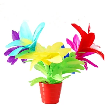 

Appearing bouquet in vase deluxe/cane to flower feather flower from empty pot flower magic tricks magic props