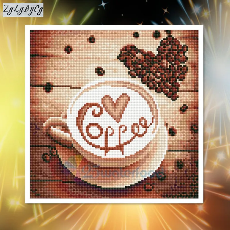 

DIY 5D full diamond embroidery,3D diamond painting,Diamonds mosaic,Full square Rhinestones coffee cup cross stitch,Christmas dec