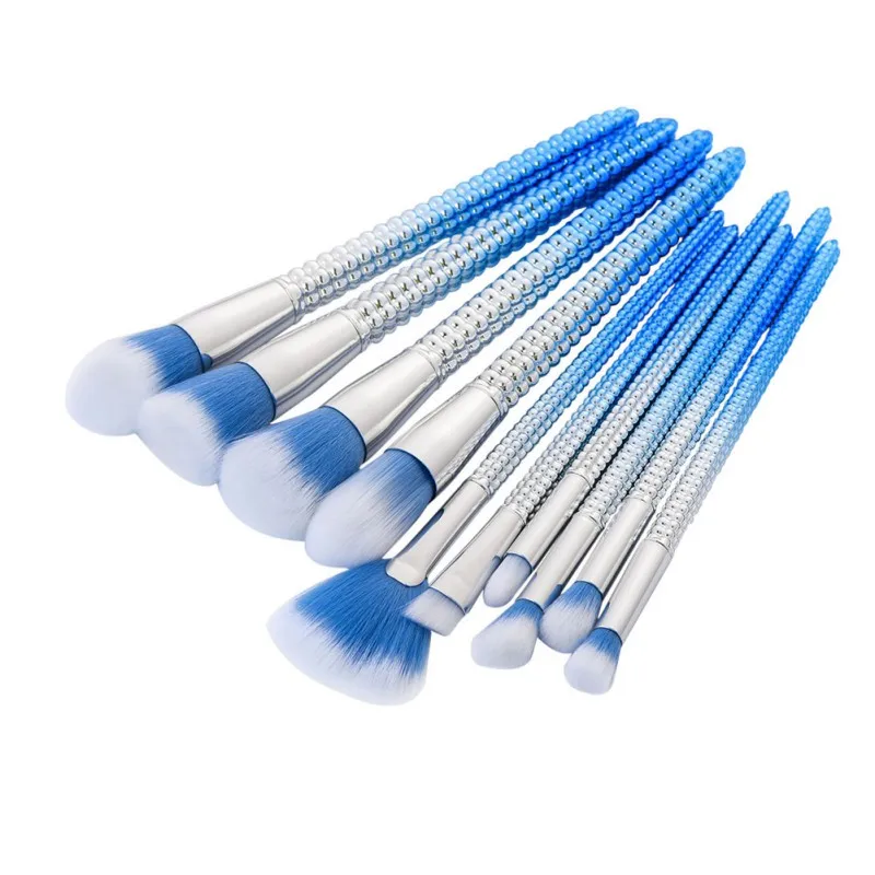 

Brush Unicorn Brush Makeup Brushes Set 10pcs Rhinestone Tools Powder Foundation Eye Lip Concealer Face colorful Brush Kits