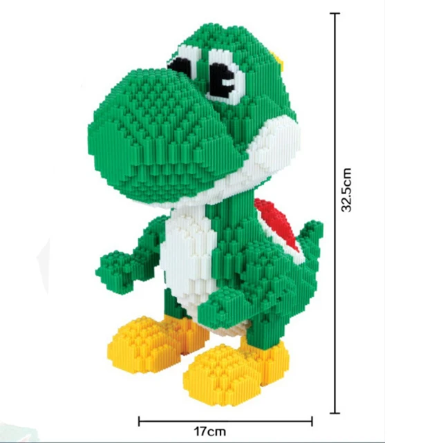 Big Size Super Mario Yoshi Self-assembly Building Blocks Toys Game Cartoon Diamond Micro Bricks Kids DIY Assembling Toy 6900pcs