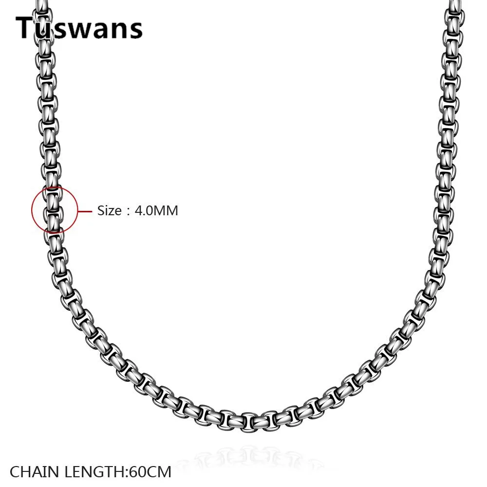 Мужская цепочка из нержавеющей стали 316L длина 60 см 4 мм|chain necklace|drop necklacemen chain necklace |