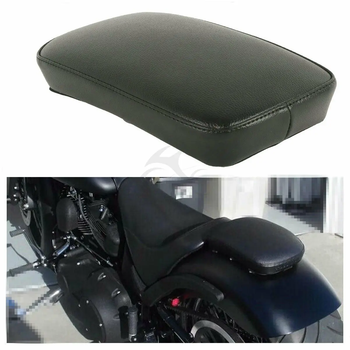 Черное сиденье для мотоцикла спинка сиденья с 6 съемными присосками Yamaha Honda Harley