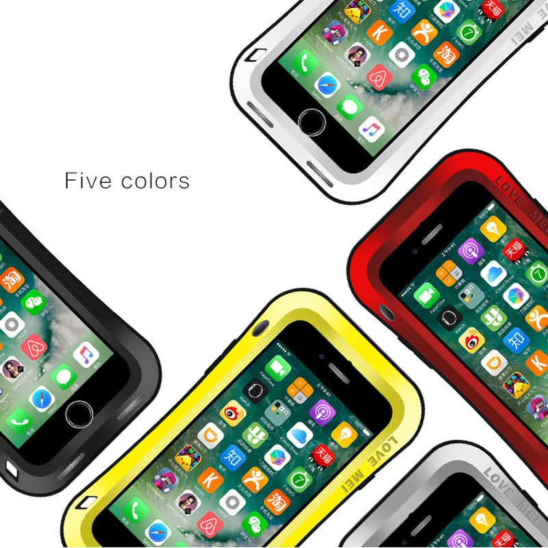 

Small Waistline / Love Mei Armor Cover Waterproof Case for i7 7Plus Housing Water/Dirt/Shock/Rain Proof iphone6S