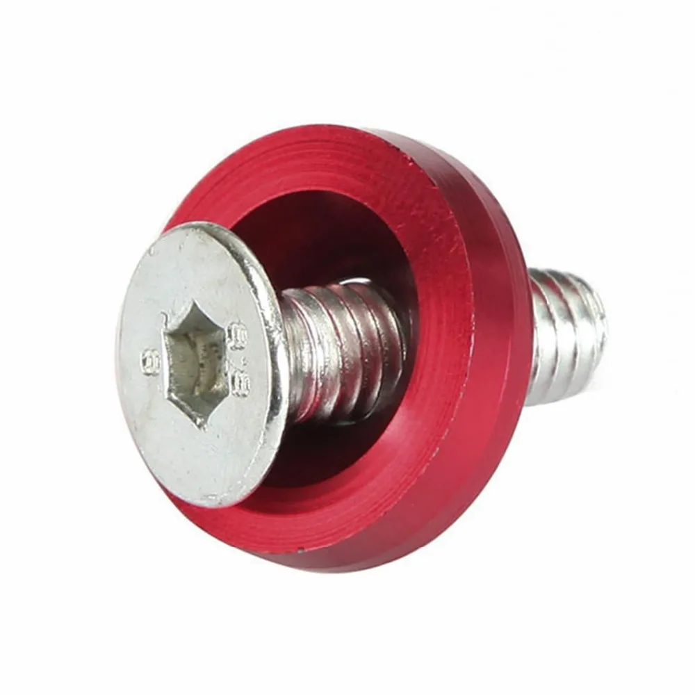 20Pcs M6x10mm Red Billet Aluminum Fender Bumper Washer Bolt Engine Bay