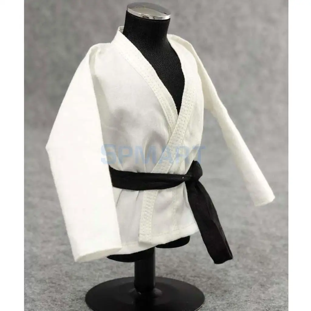 1/6 масштаб Judo Gi белая униформа кунг фу костюм куртка брюки для 12 дюймов Мужская