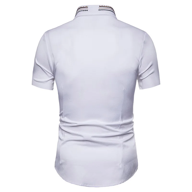 FFXZSJ Летняя мода тотем вышитые рубашки slim fit короткий рукав Camisas в 2018 новая кнопка Повседневная рубашка Этническая рубашка для мужчин