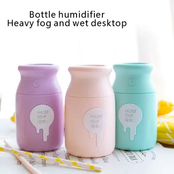 

180ML Cute Mini Bottle Humidifier Ultrasonic Car Air HumidifierUSB Aroma Diffuser Office Waterless Shut-off For Baby Pregnant