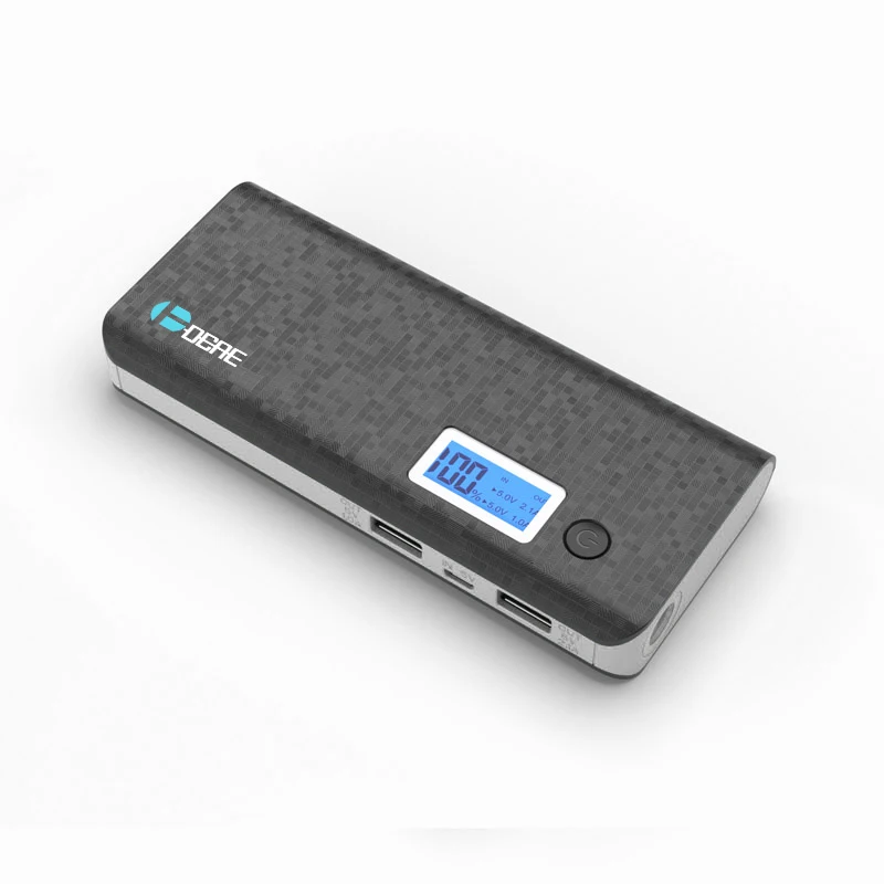  DCAE Power Bank 12000mah Dual USB LCD Display External Battery Pack Powerbank portable charger for iPhone 6s Tablet 