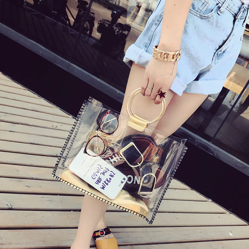 

Bags 2019 fashion picture transparent jelly bag circusy the trend of summer handbag women's personality handbag
