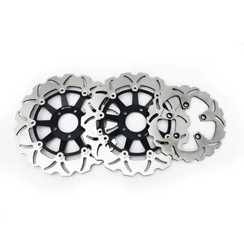 

BIKINGBOY Full Set Front Rear Brake Disks Discs Rotors Wave Set for KAWASAKI Ninja ZXR 750 1989 1990 1991 1992 1993 1994 1995