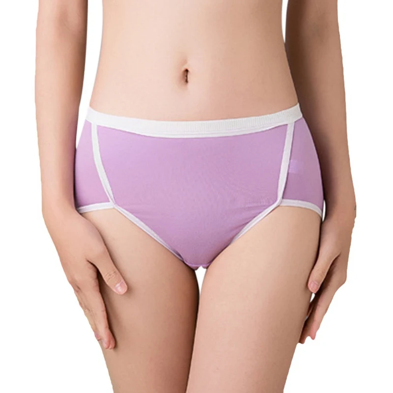 Plus Size Women Leakproof Brief Panties Mid Waist Menstrual Period Leak proof Physiological