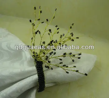

qn13080901 beaded wedding napkin ring, napkin holder,