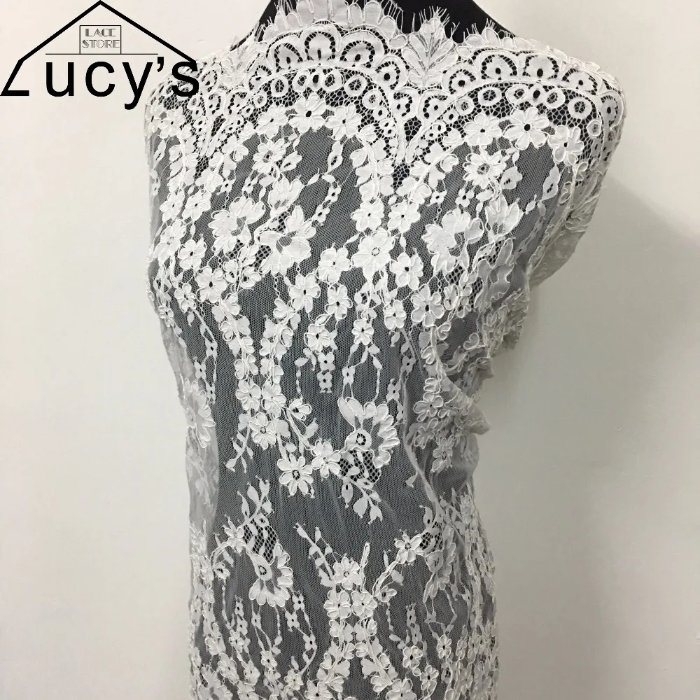 

70CM wide*300CM long french lace in pieces NEW special for wedding gowns Off white color