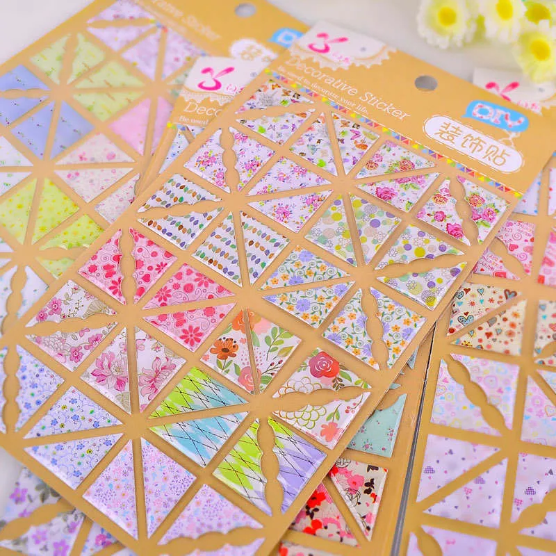 

PVC Epoxy Sticker Crystal Floral Pattern Random Color DIY Notebook Diary Scrapbooking Embellishments Card Gift Packing 1 Set