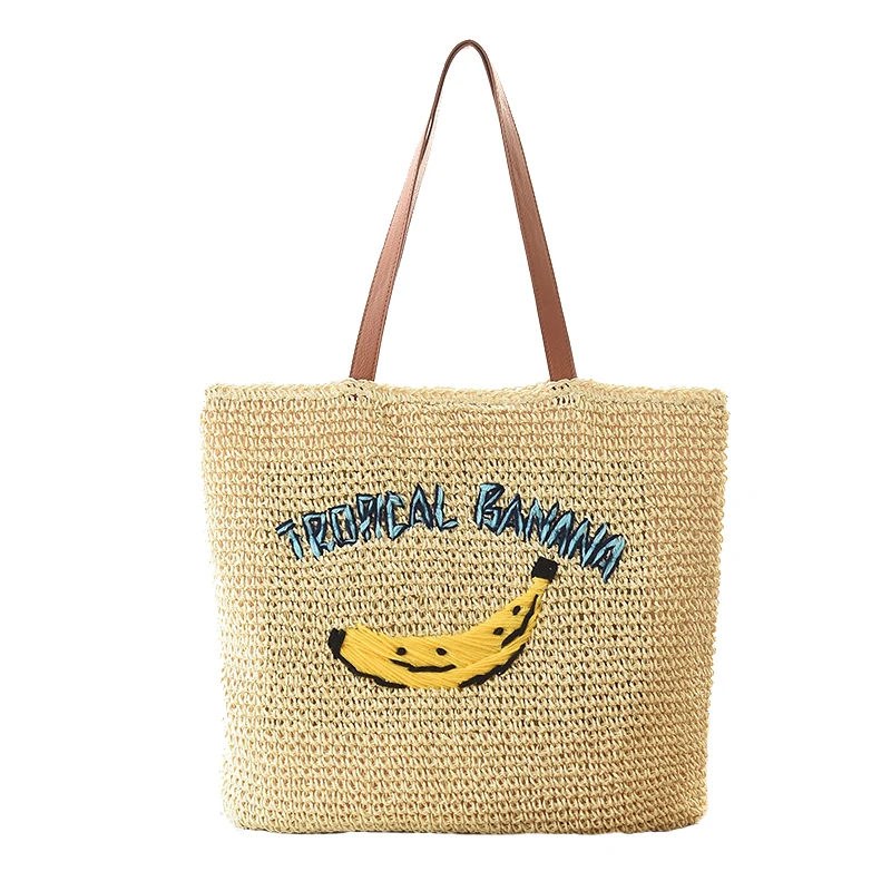 

Holiday women messenger bags wind banana straw bag women handbag Beach Shoulder Bag Handbag straw woven women bag