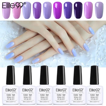 

Elite99 Purple Color 10ml Gel Polish Soak Off UV Nail Polish Gel For Nail Art Manicure Long Lasting Gel Nail Polish Lacquer