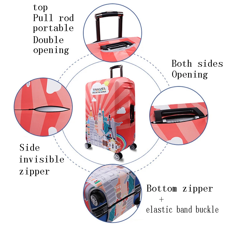 RHXFXTL брендовый Чехол для багажа чемодан на колесиках эластичные защитные чехлы аксессуары для путешествий 18-32 дюймов пылезащитный чехол Чехол
