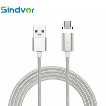 Sindvor Магнитный кабель Micro USB с нейлоновой оплеткой, магнитный кабель для зарядки и передачи данных, быстрое зарядное устройство для Android, светодиодный индикатор для samsung Xiaomi