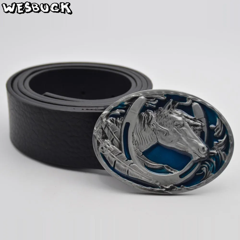 Calaveras De Cuero PU Pulsera Unisex para Hombre Hebilla de cinturón