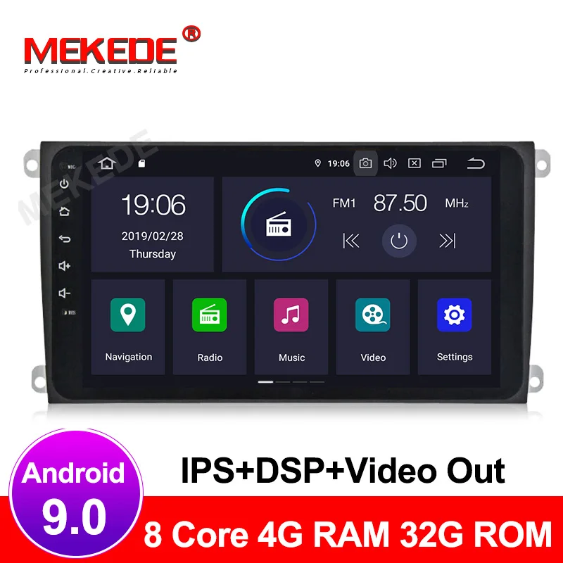 Автомобильный DVD Мультимедиа GPS MEKEDE DSP IPS Android 9 0 для Porsche Cayenne 2003 2010 и S GTS