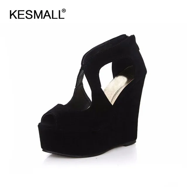 shoes woman sandals high heels summer sandals Fish mouth slope with thick bottom platform super waterproof shoes 