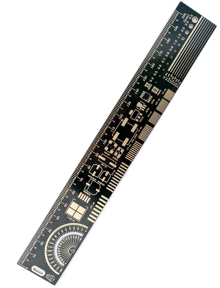 Многофункциональный PCB линейка EDA измерительный инструмент Высокая точность транспортир 20 см черный