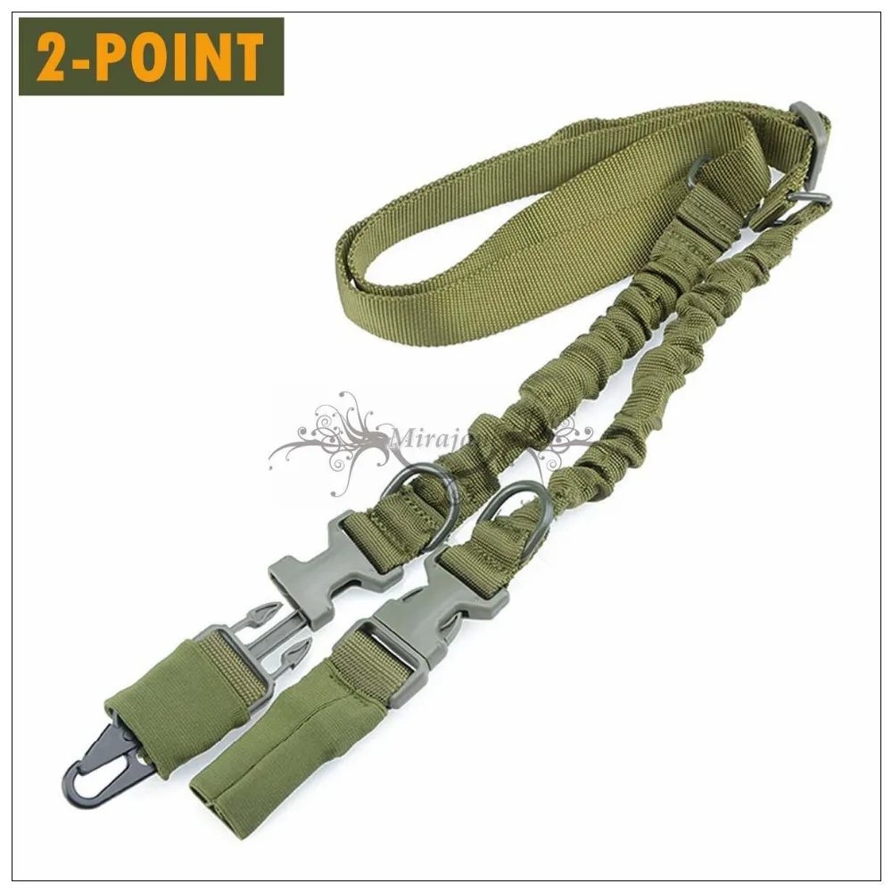 

Multi-Use 2 Point Rifle Gun Sling Extra QD Sling Mount Adjustable Strap Cord for Outdoor Sports