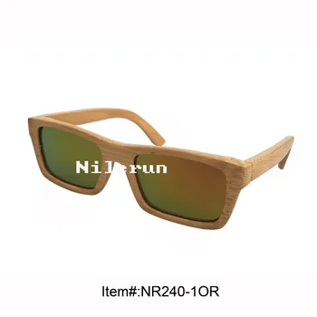 

hot sale rectangle gold natural bamboo sunglasses