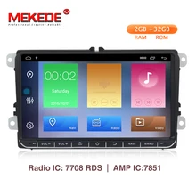 MEKEDE Android 9,1 2+ 32G автомобильный мультимедийный плеер для Volkswagen Golf/Polo/Tiguan/Passat/b7/b6/SEAT/leon/Skoda/Octavia радио gps