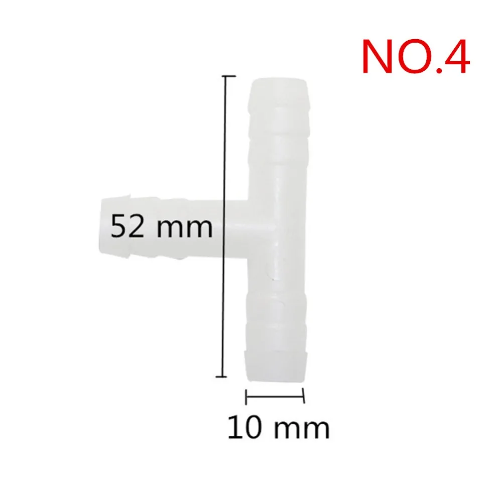 Manguera de plástico de 3mm, 4mm, 8mm, 10mm, 13,5mm, manguera de 3 vías accesorios de tubería en forma de T de Tubo de unión 10 piezas Manguera de plástico de 3mm, 4mm, 8mm, 10mm, 13,5mm, manguera de 3 vías accesorios de tubería en forma de T de Tubo de unión 10 piezas