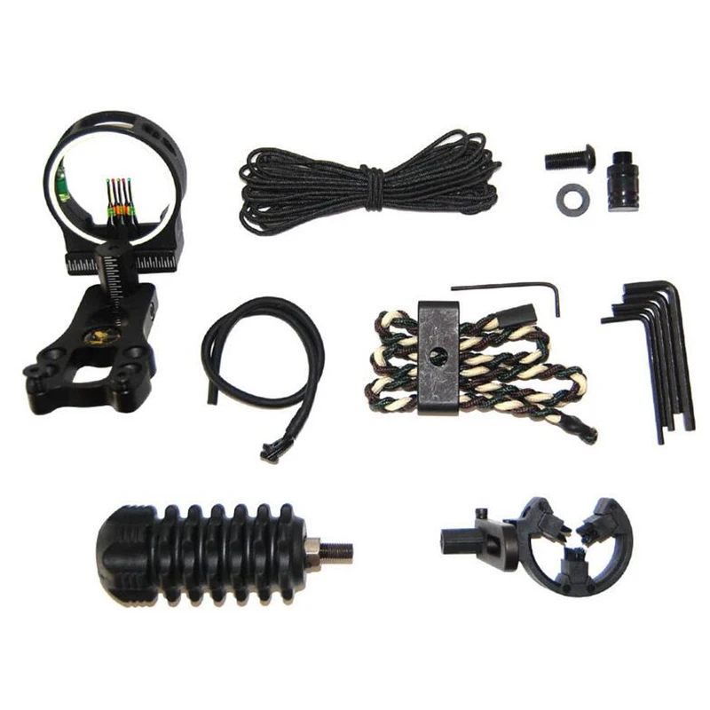 

Dropship Compound Bow Archery Accessory Combo 5-pin Bow Sight Arrow Rest Arrow Shock Absorber Stabilizer Shooting Hunting Set