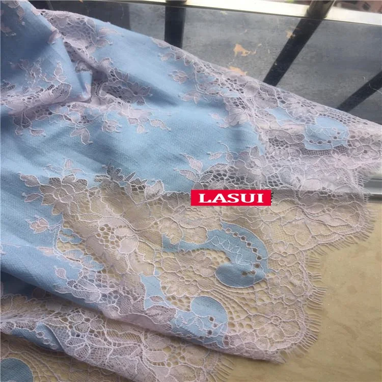 LASUI 1,5 м = 1 шт Высокое качество 23 Цвета двухцветная красивая кружевная ткань с ресницами DIY платье рубашка ткань мягкая приятная для кожи C0157 - Цвет: 1.5M X 1.5M