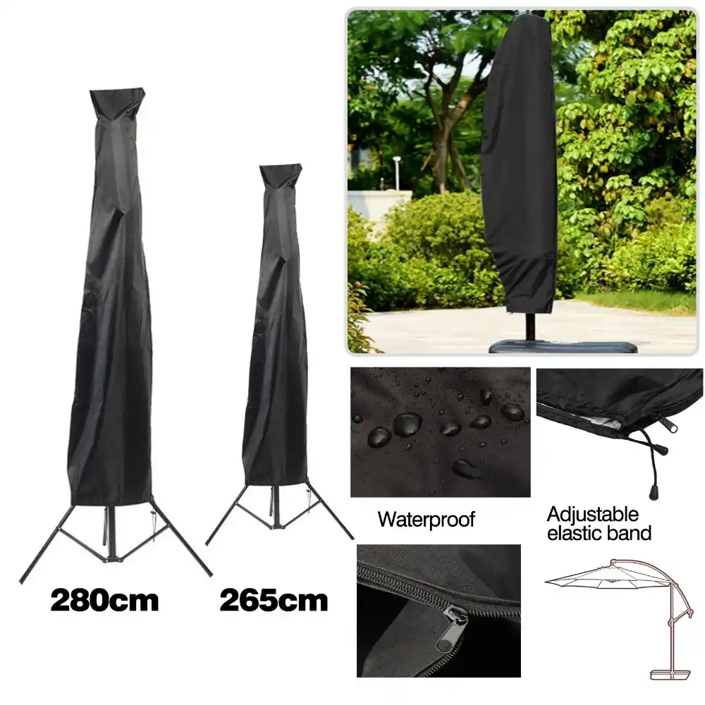 Two Size Offset Umbrella Cover Waterproof For Cantilever Off Set Hanging Market Umbrellas With Zipper Rain Covers Aliexpress