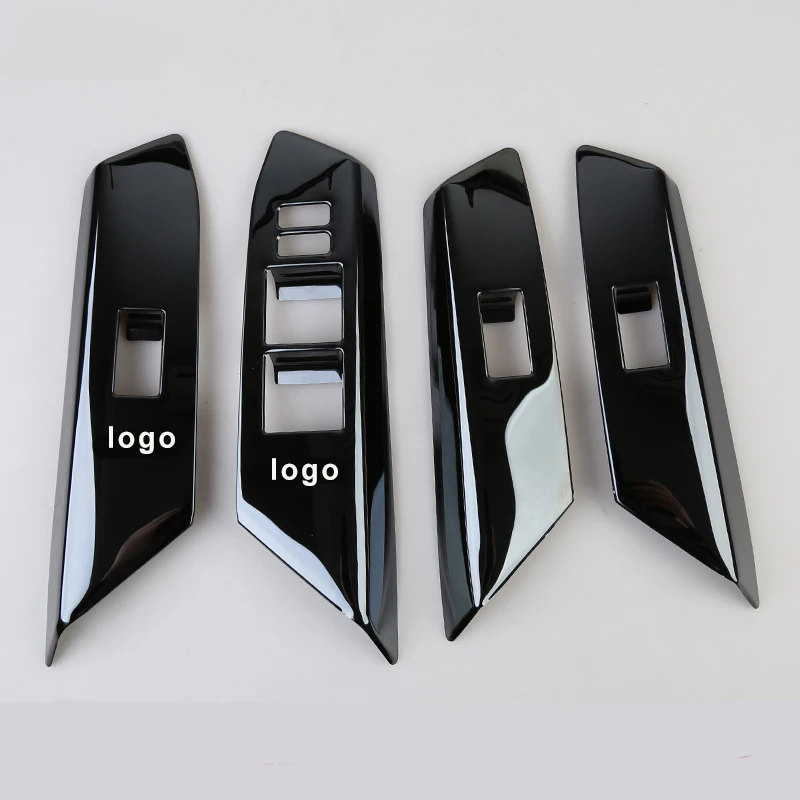 

KOUVI Inner Door Armrest Button Decoration Trim Car-covers Upgrade For Toyota RAV4 RAV 4 2015 2016 Car Accessories