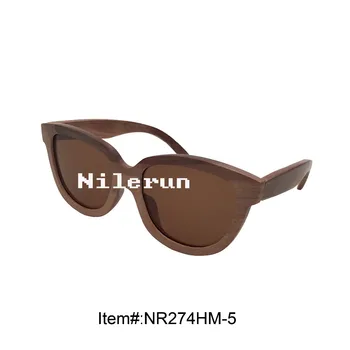 

fashion large butterfly brown wood sunglasses