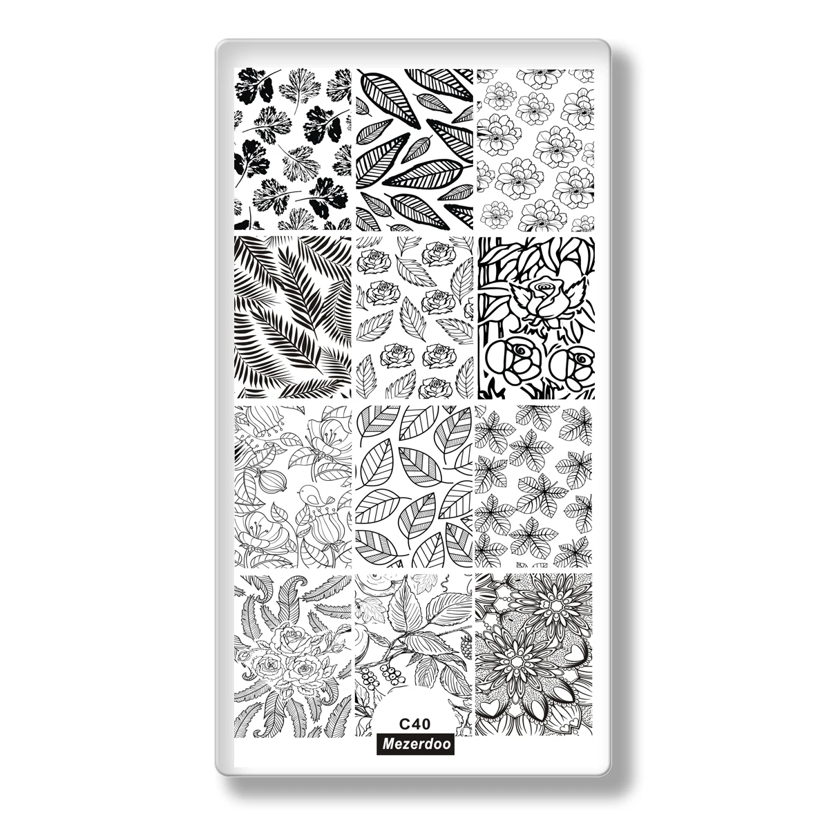 DIY различные дизайнерские пластины для штамповки ногтей любовь череп звезда DIY ногти изображения штампы пластины маникюр шаблон ногтей Живопись инструменты - Цвет: Mezerdoo C40