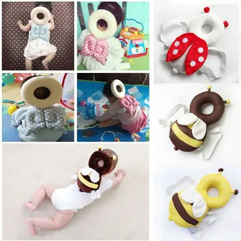 

2020 Cute Baby Infant Toddler Head Back Protector Safety Pad Harness Headgear Ladybug Shape Soft High Quality