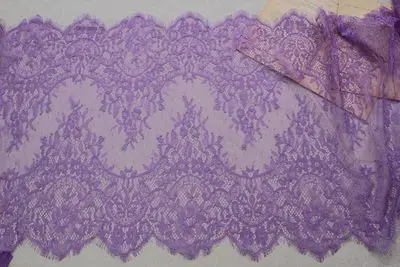 Белые ресницы кружевной отделкой ручной DIY платье юбка свадебная вуаль ресниц ткань аксессуары - Цвет: violet