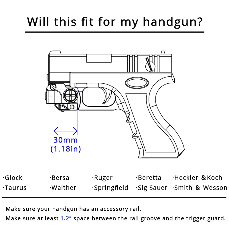 Перевозка груза падения Laserspeed Мини ИК Лазерный Прицел FRN PA66 Пистолет Walther P22
