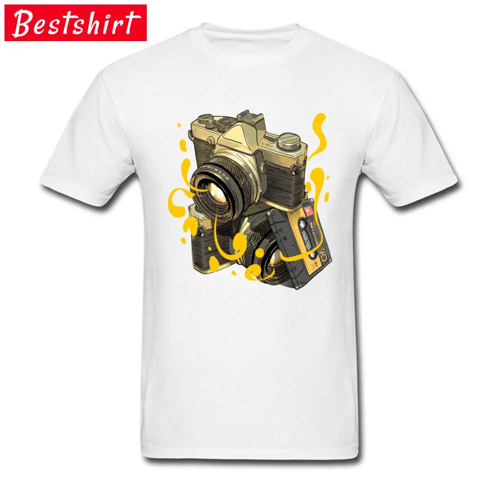 35mm T Shirt Brand New O-Neck Design Short Sleeve Pure Cotton Men's T-shirts Funny Tee-Shirts Wholesale 35mm white